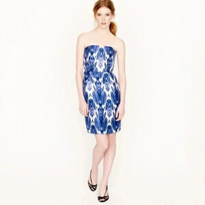 J.Crew Ikat Strapless Dress